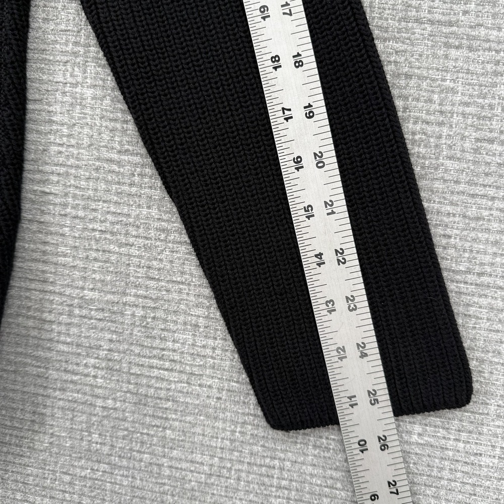 Talbots Sweater Womens Large Petite Black Cowl Neck Ribbed Long Sleeve Pullover - Picture 5 of 8